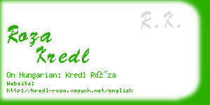 roza kredl business card